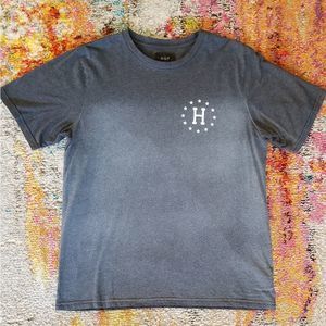 HUF 12 Galaxies Dipped Heather Charcoal Tshirt